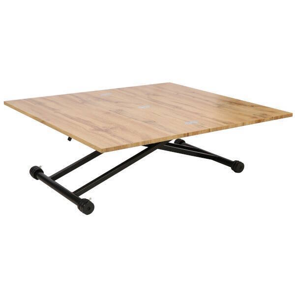MESA CENTRO EXT. ELEVABLE MOD. ESKEL PATA NEGRA MATE - TAPA C/ ROBLE - Imagen 4