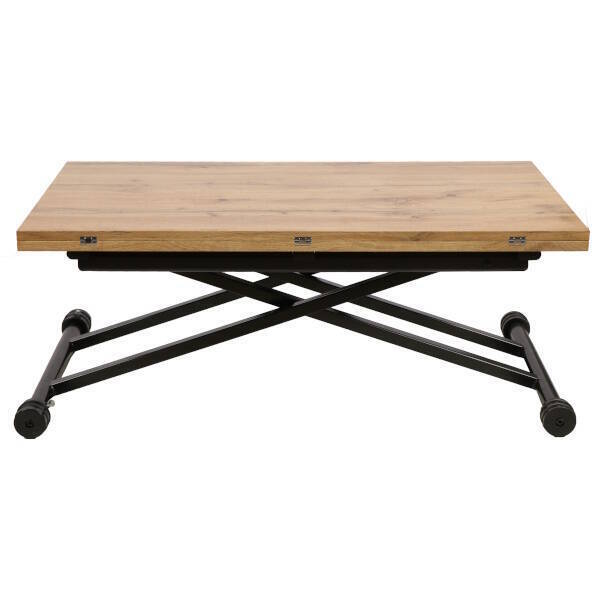 MESA CENTRO EXT. ELEVABLE MOD. ESKEL PATA NEGRA MATE - TAPA C/ ROBLE - Imagen 5