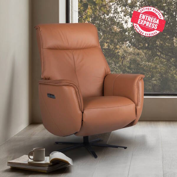 SILLON MOD. GATLIN PIEL C/ CAMEL GIRATORIO Y RELAX ELECTRICO