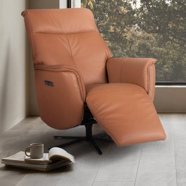 SILLON MOD. GATLIN PIEL C/ CAMEL GIRATORIO Y RELAX ELECTRICO - Imagen 4