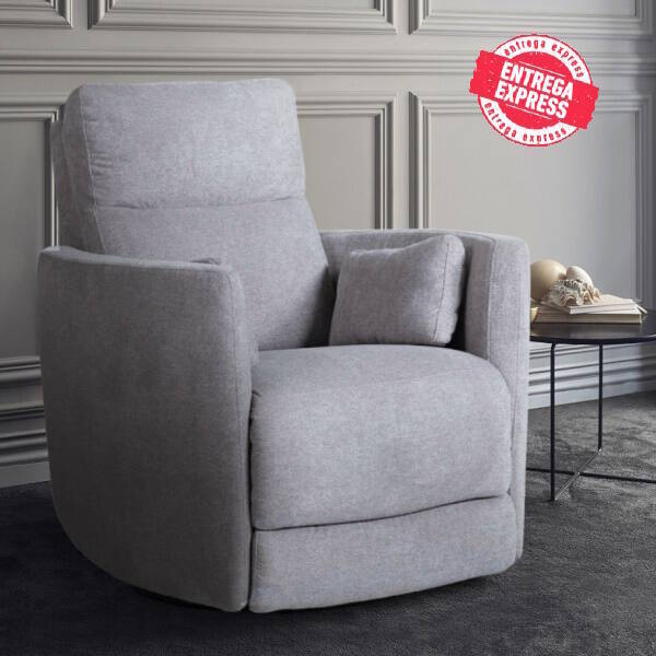 SILLON MOD. MEI TELA C/ GRIS GIRATORIO Y RELAX MANUAL COJINES INCLUIDOS
