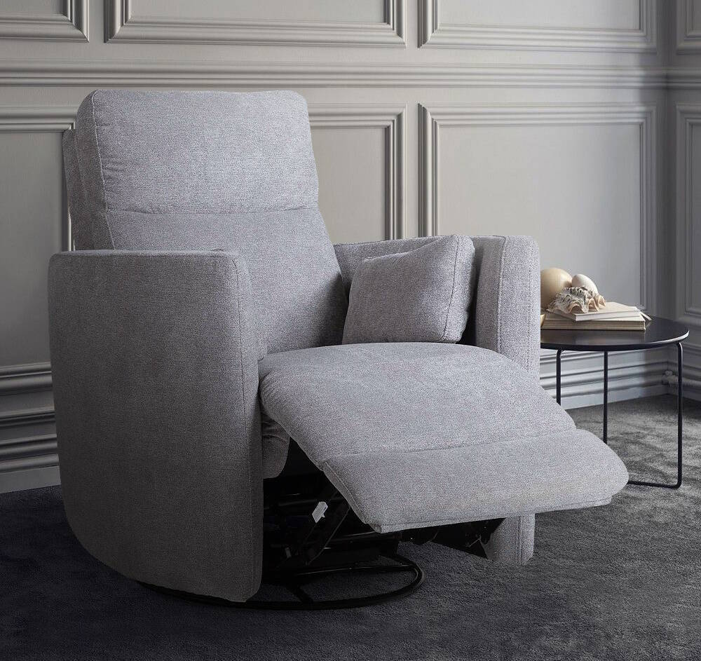 SILLON MOD. MEI TELA C/ GRIS GIRATORIO Y RELAX MANUAL COJINES INCLUIDOS - Imagen 2