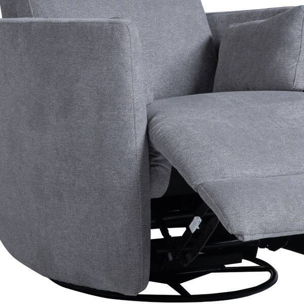 SILLON MOD. MEI TELA C/ GRIS GIRATORIO Y RELAX MANUAL COJINES INCLUIDOS - Imagen 4