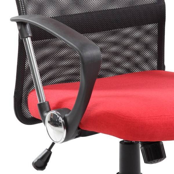 SILLA OFICINA MOD. LAYLA TELA ROJA - Imagen 3