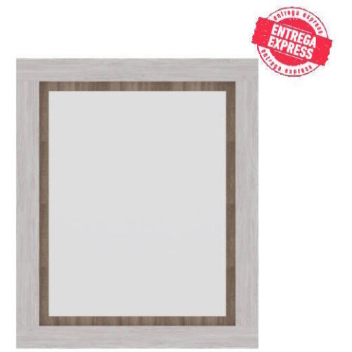 ESPEJO MOD. APOLO 90*75 BLANCO ARTIC/TRUFA