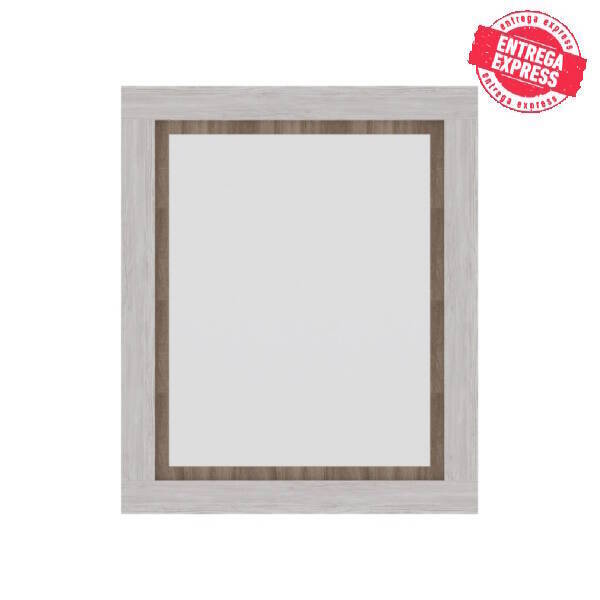 ESPEJO MOD. APOLO 90*75 BLANCO ARTIC/TRUFA