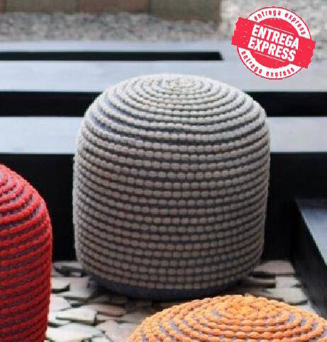 POUF MOD. ROCOCCO C/ GRIS