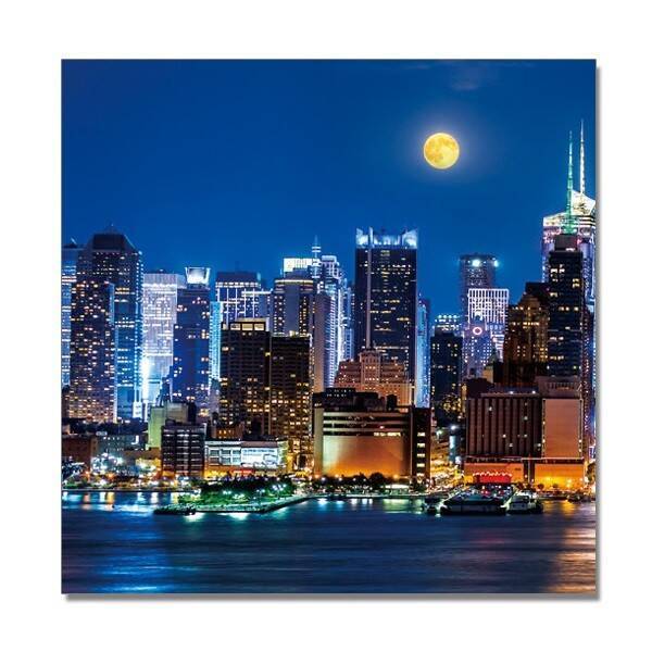 CUADRO 3 PIEZAS 60*60 NOCHE EN MANHATTAN - Imagen 2