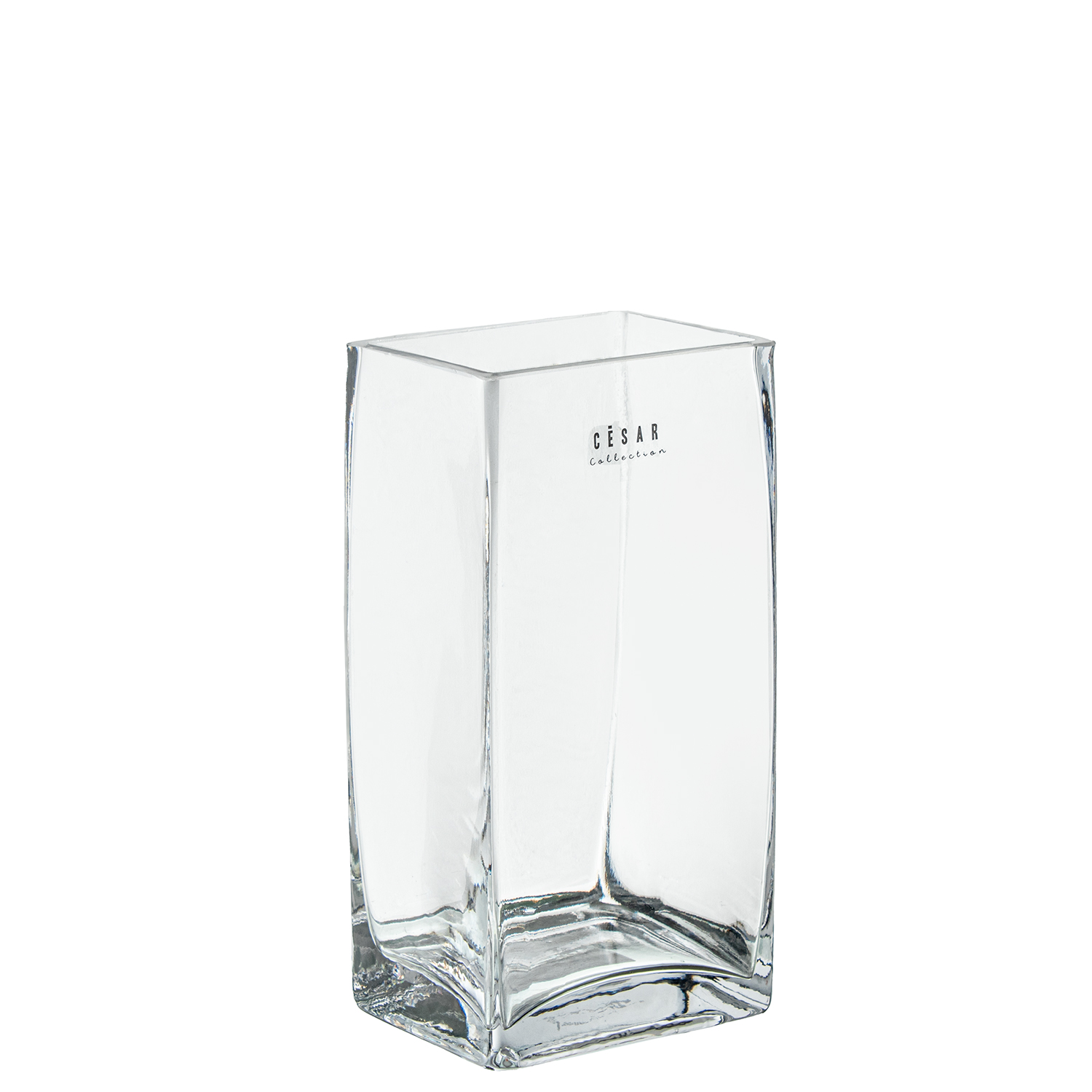 JARRÓN CRISTAL TRANSPARENTEPIE
