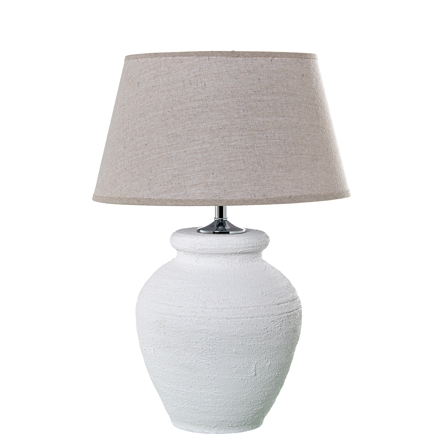 LÁMPARA SOBREMESA CERÁMICA BLANCA +97753 1XE27 MAX.40W NO IN