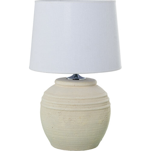 LÁMPARA SOBREMESA CERÁMICA CREMA +97761 1XE27 MAX.40W NO INC