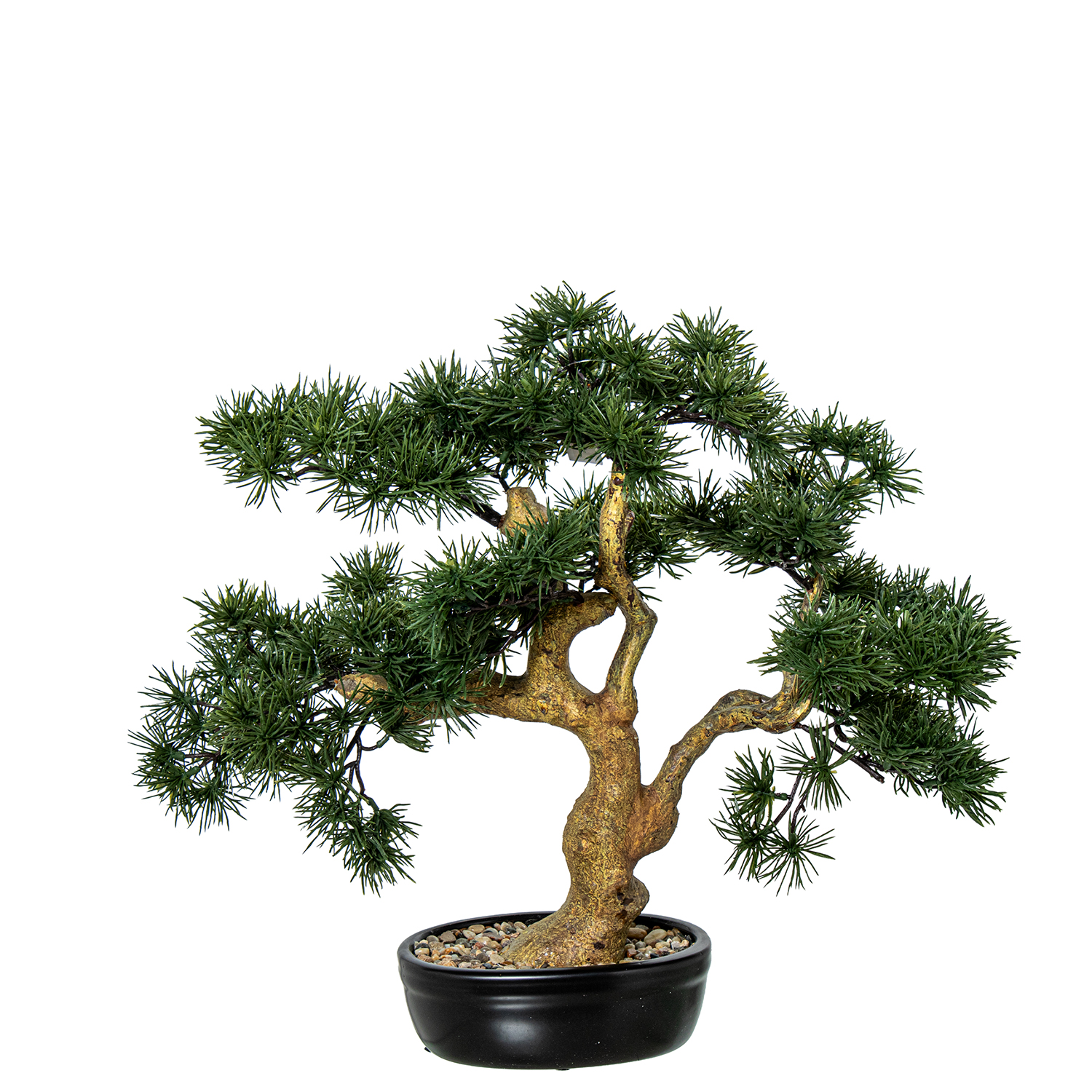 BONSAI ARTIFICIAL PINO 48CM PE+PVC C/MACETA CERÁMICA