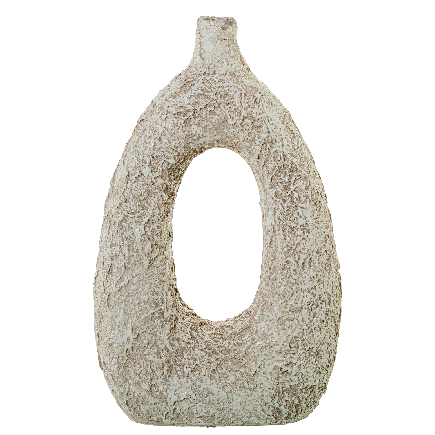 JARRON CERAMICA 44CM BLANCO RU BLANCO RUSTICO