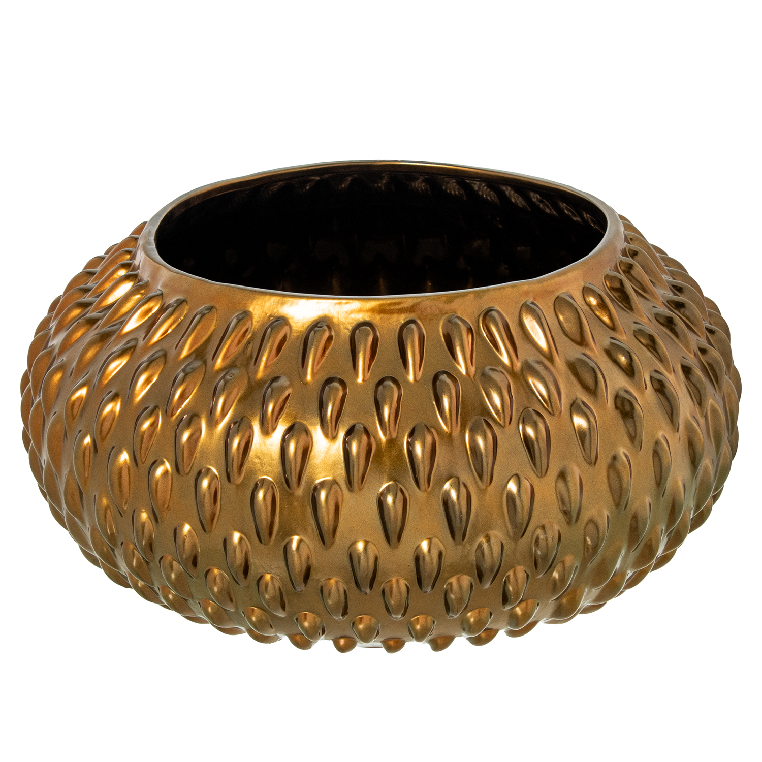 CENTRO CERAMICA ø44CM DORADO CDORADO CUERO