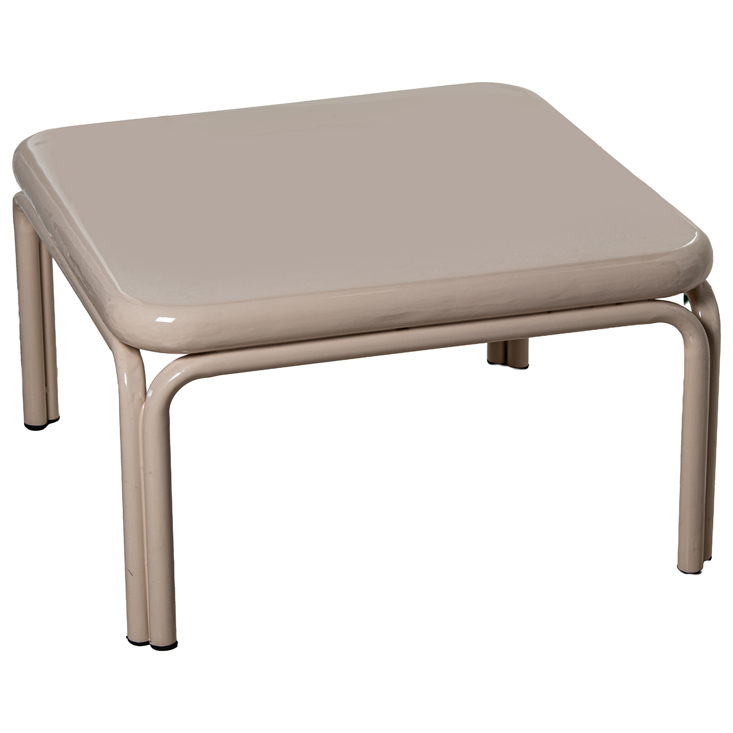 MESA CENTRO METAL BEIGE BRILLO