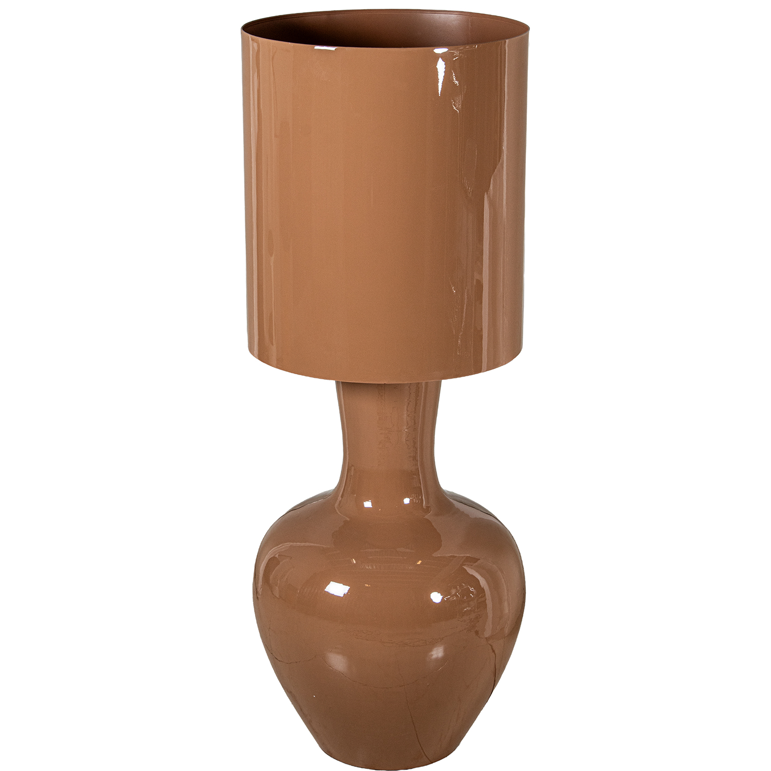 LÁMPARA DE PIE METAL MARRÓN BRMATE RUGOSO