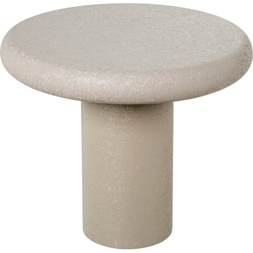 MESA AUXILIAR METAL BEIGE MATE RUGOSO