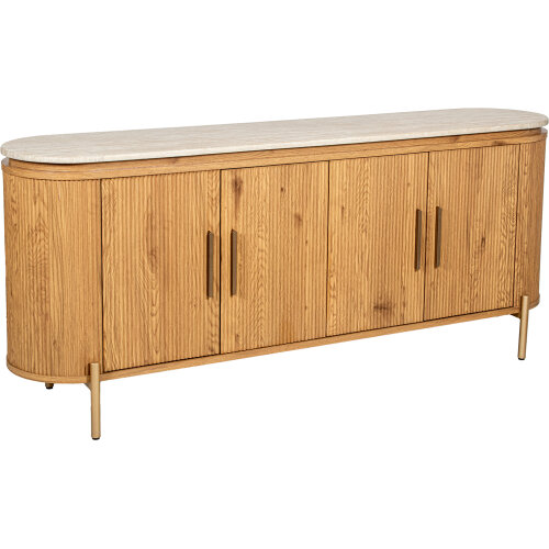 APARADOR MADERA COLOR ROBLE C/ERA BLANCO LACADO +91233+91234