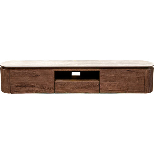 MUEBLE TV MADERA SOBRE CERAMICMICA ACABADO MARMOL +68572