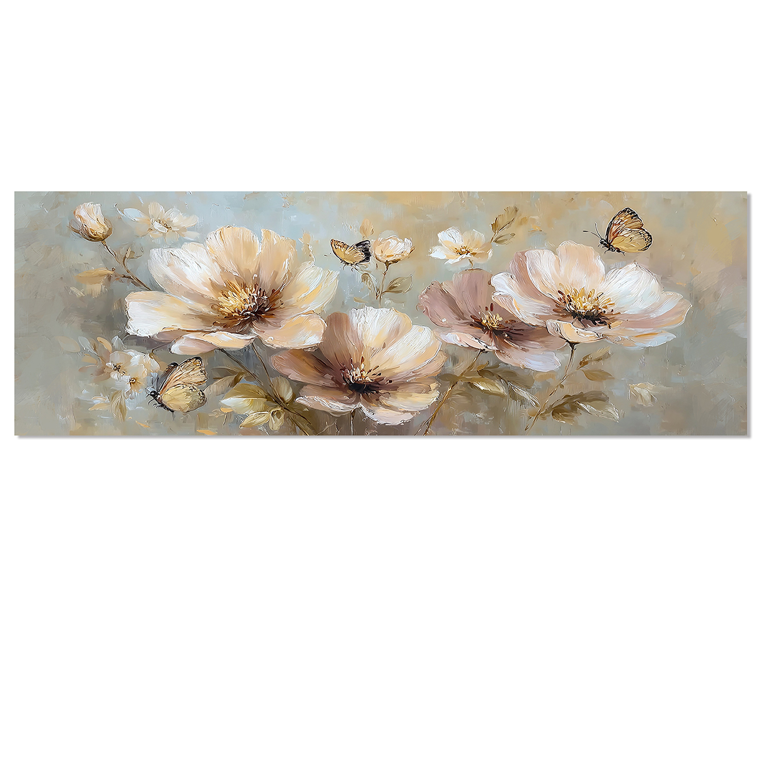 CUADRO LIENZO MADERA FLORES