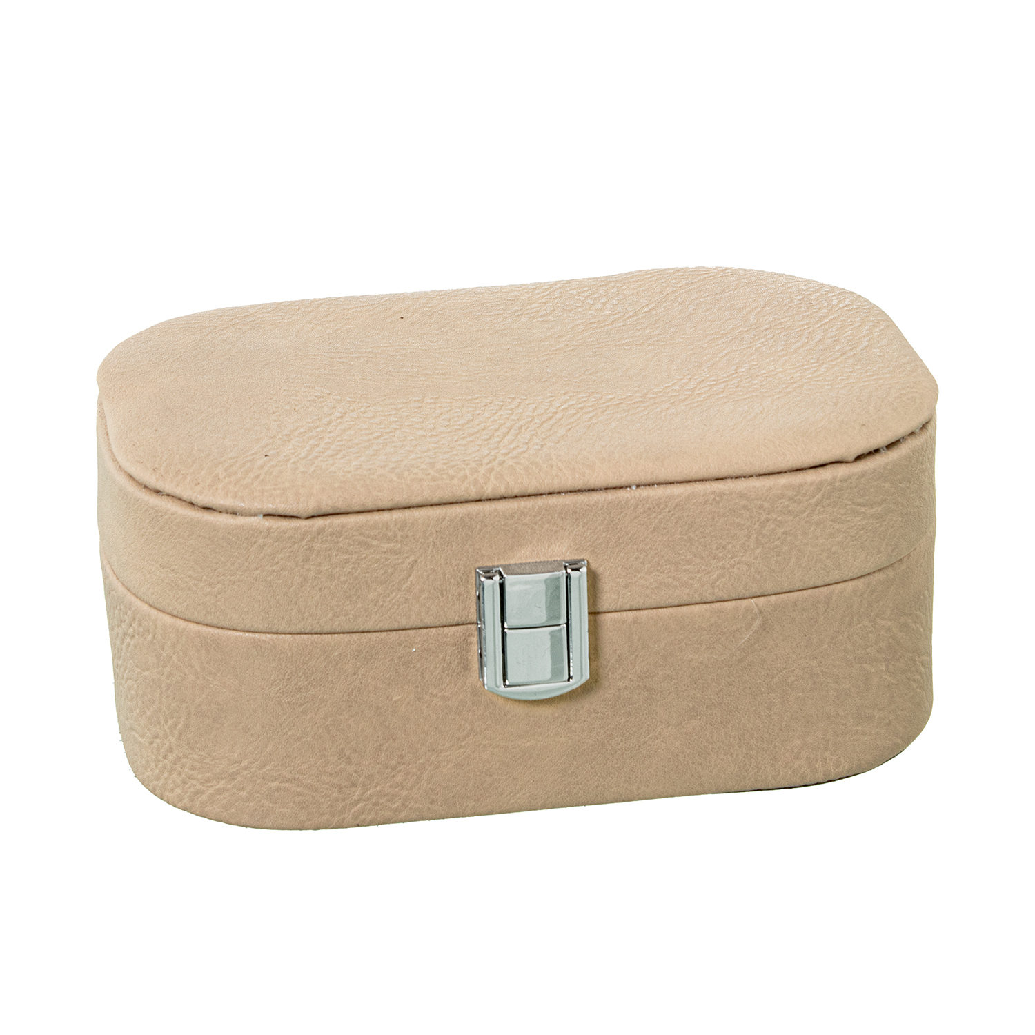 JOYERO POLIPIEL BEIGE C/CIERRE