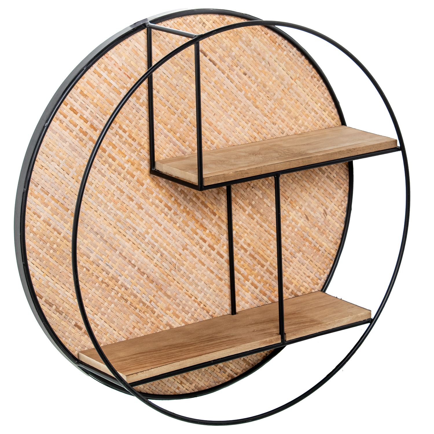 ESTANTERIA PARED 2 BALDAS MADE, PATAS METAL ORO