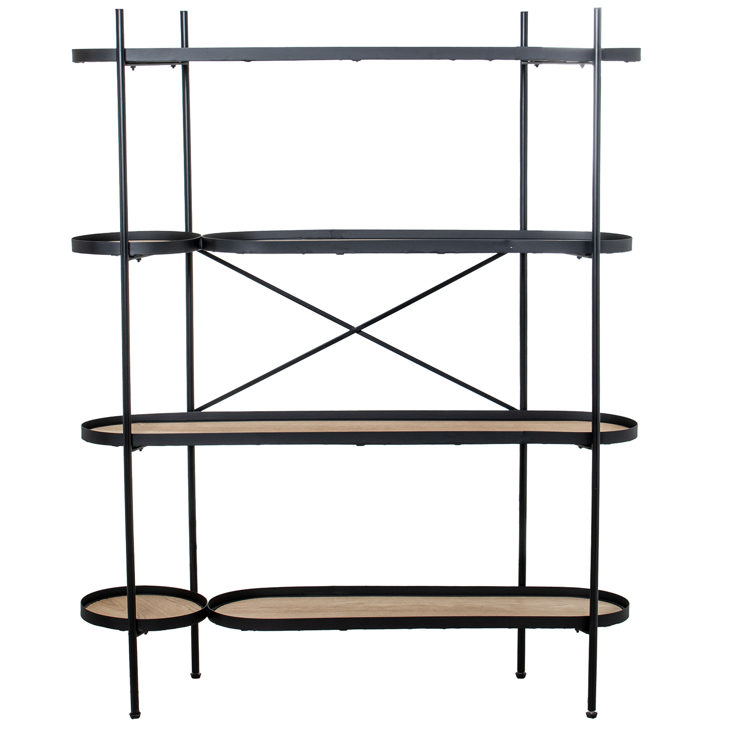 ESTANTERIA 4 BALDAS MADERA MET