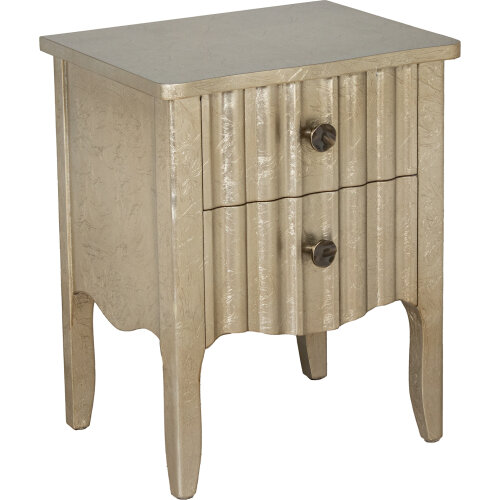 MESA DE NOCHE 2 CAJONES MADERACHAMPAGNE
