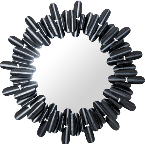 ESPEJO METAL 82CM NEGRO REDOND