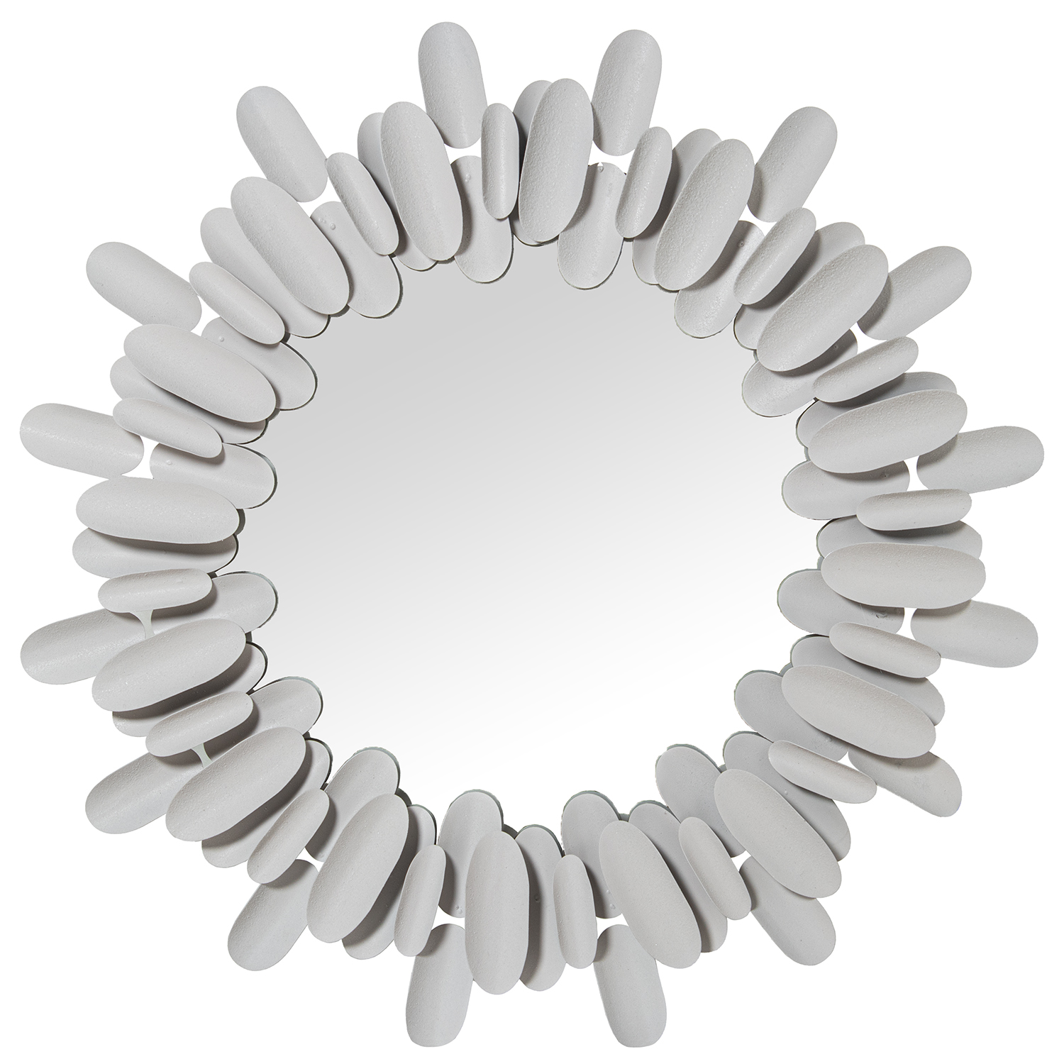 ESPEJO METAL 82CM BLANCO REDON