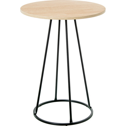MESA AUXILIAR MADERA NATURAL CRDE DORADO PATAS METAL DORADO