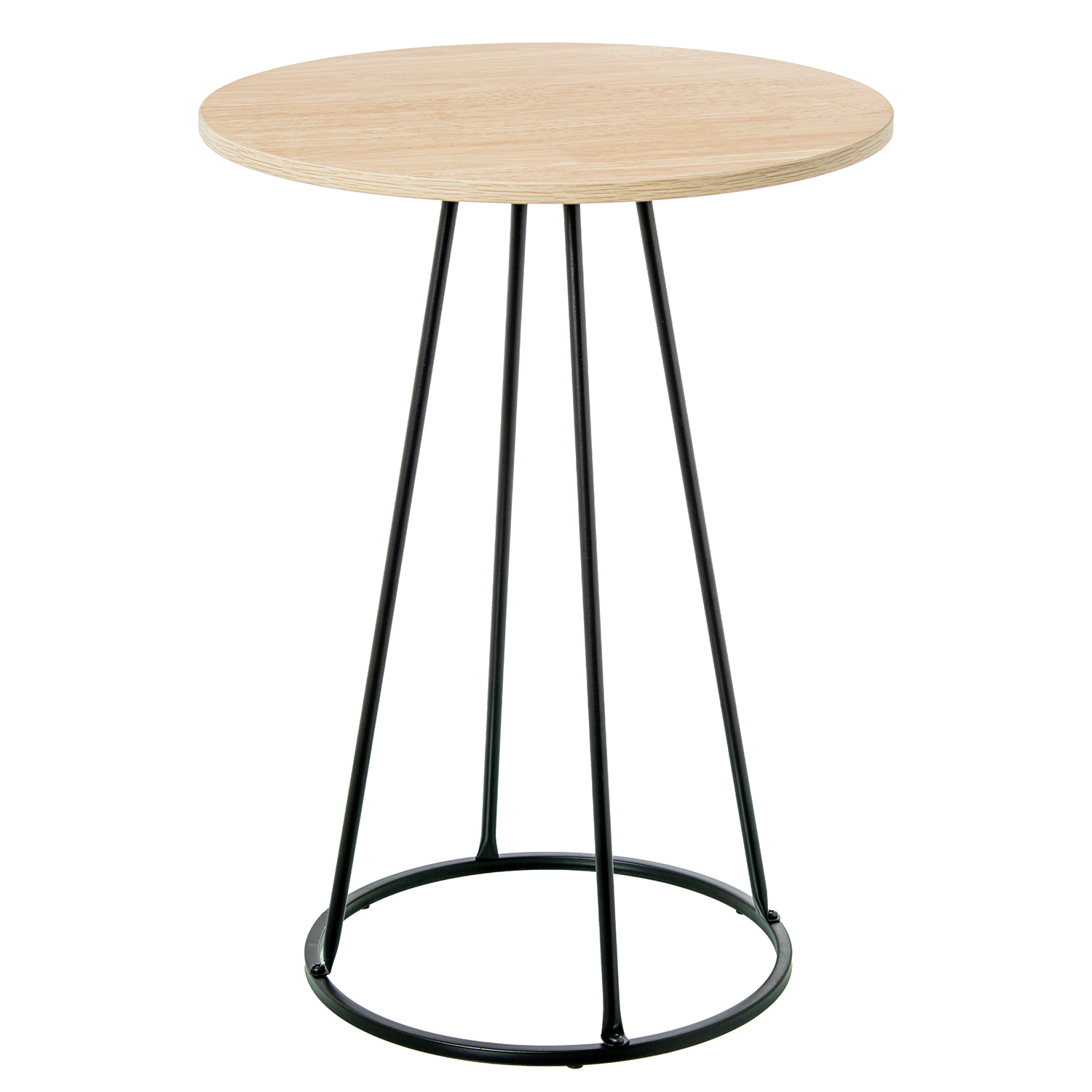MESA AUXILIAR MADERA NATURAL CRDE DORADO PATAS METAL DORADO