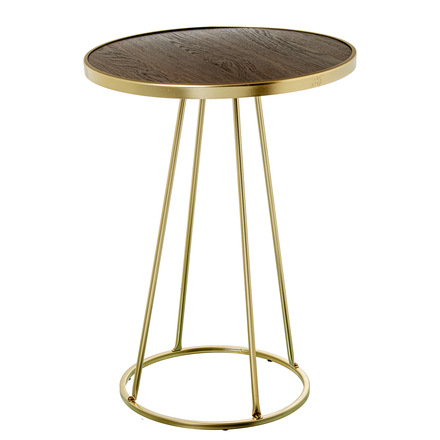 MESA AUXILIAR MADERA NOGAL BOR/PATAS METAL NEGRO