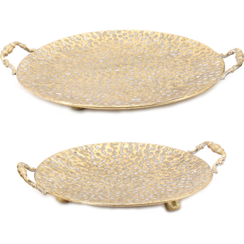 SET 2 CENTROS DE MESA BANDEJAUPERFICIE ESPEJO