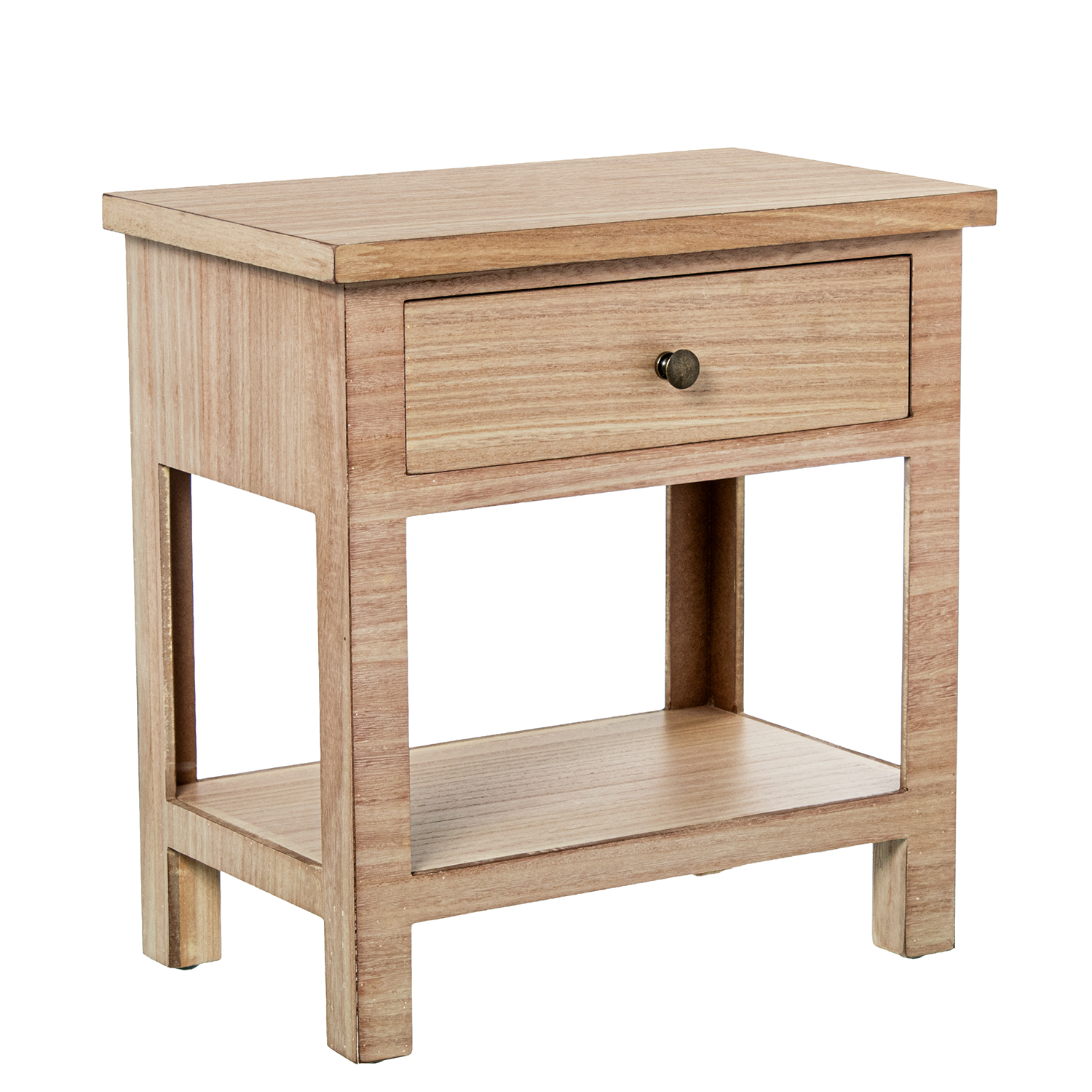 MESA DE NOCHE MADERA NATURAL DULOWNIA