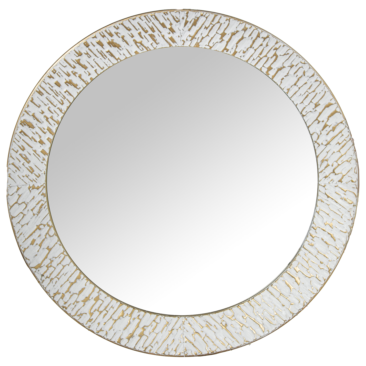 ESPEJO METAL BLANCO/OROANCO