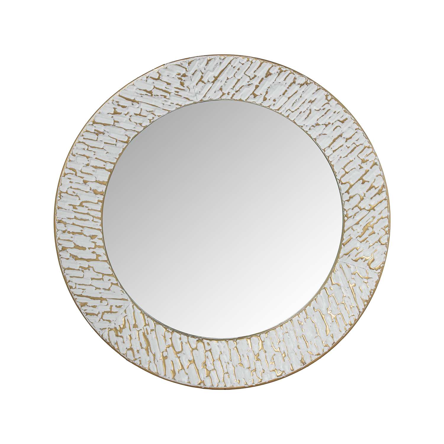 ESPEJO METAL BLANCO/OROADO/MADERA