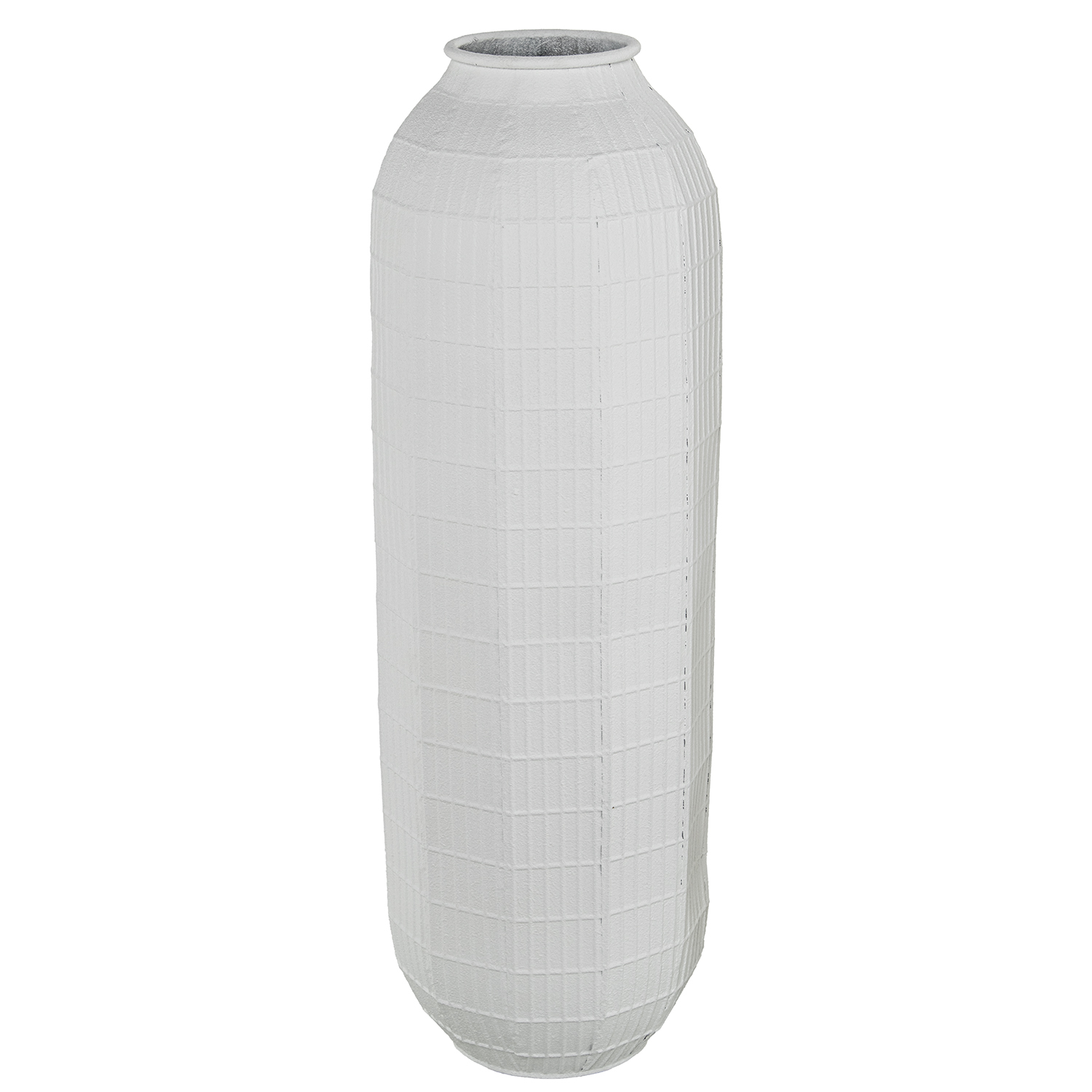JARRÓN METAL BLANCO