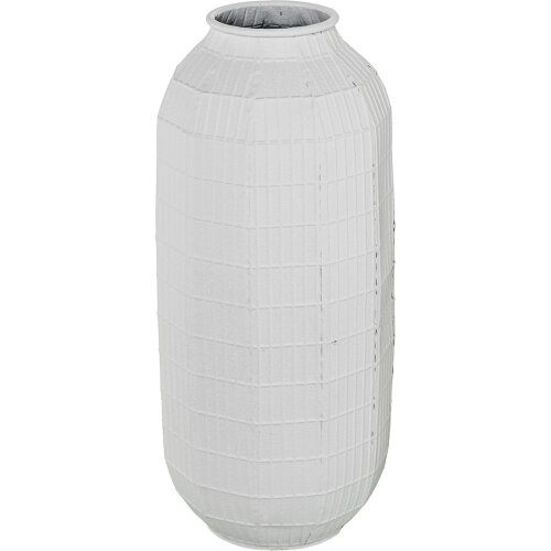 JARRÓN METAL BLANCO
