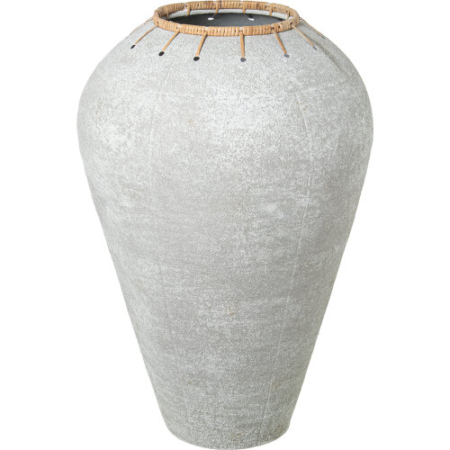 JARRÓN METAL BLANCO