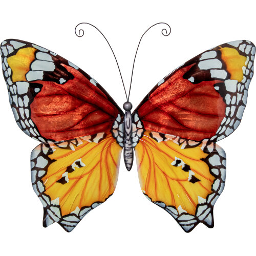 DECORACION PARED MARIPOSA METAL/NACAR MULTICOLOR