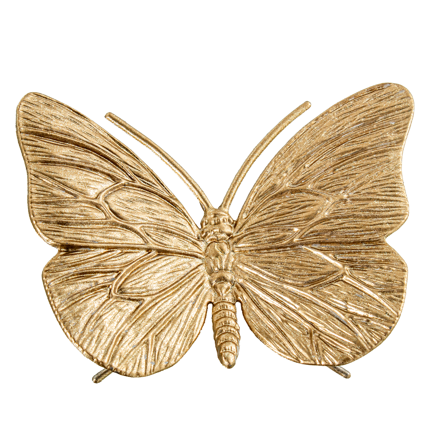 FIGURA METAL MARIPOSA DORADA