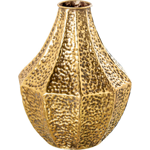 JARRÓN METAL DORADO