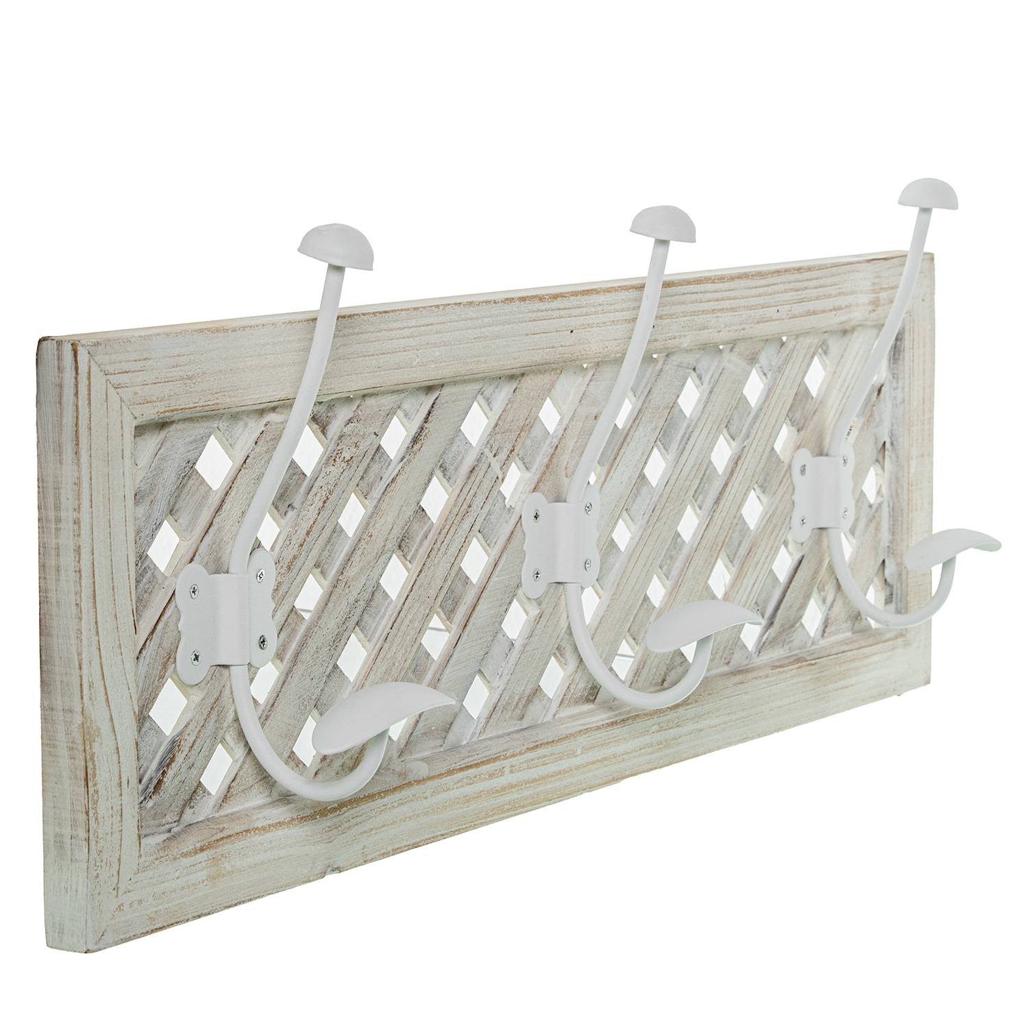 PERCHERO MADERA C/3 GANCHOS MEOS METAL