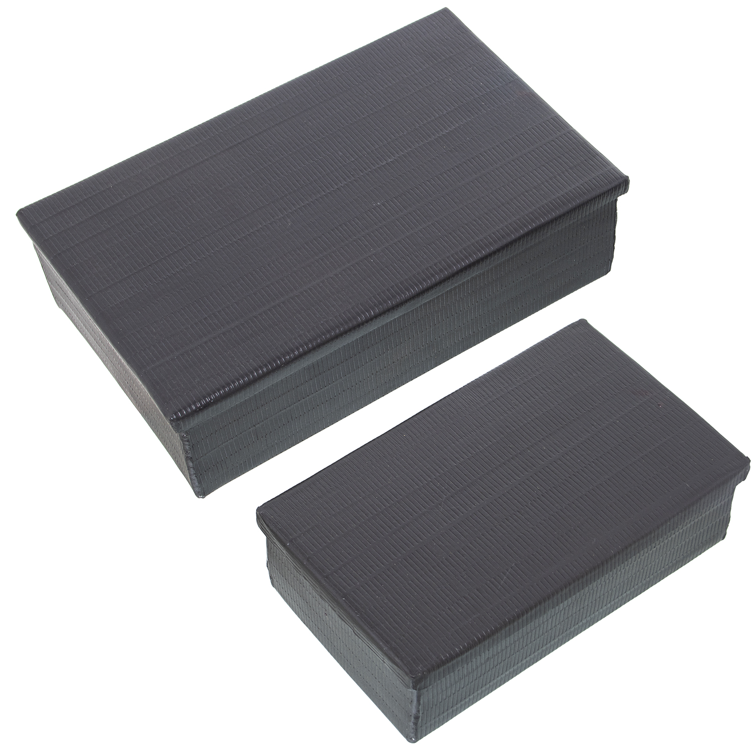 SET 2 CAJAS ALUMINIO TALLADO NEGRO