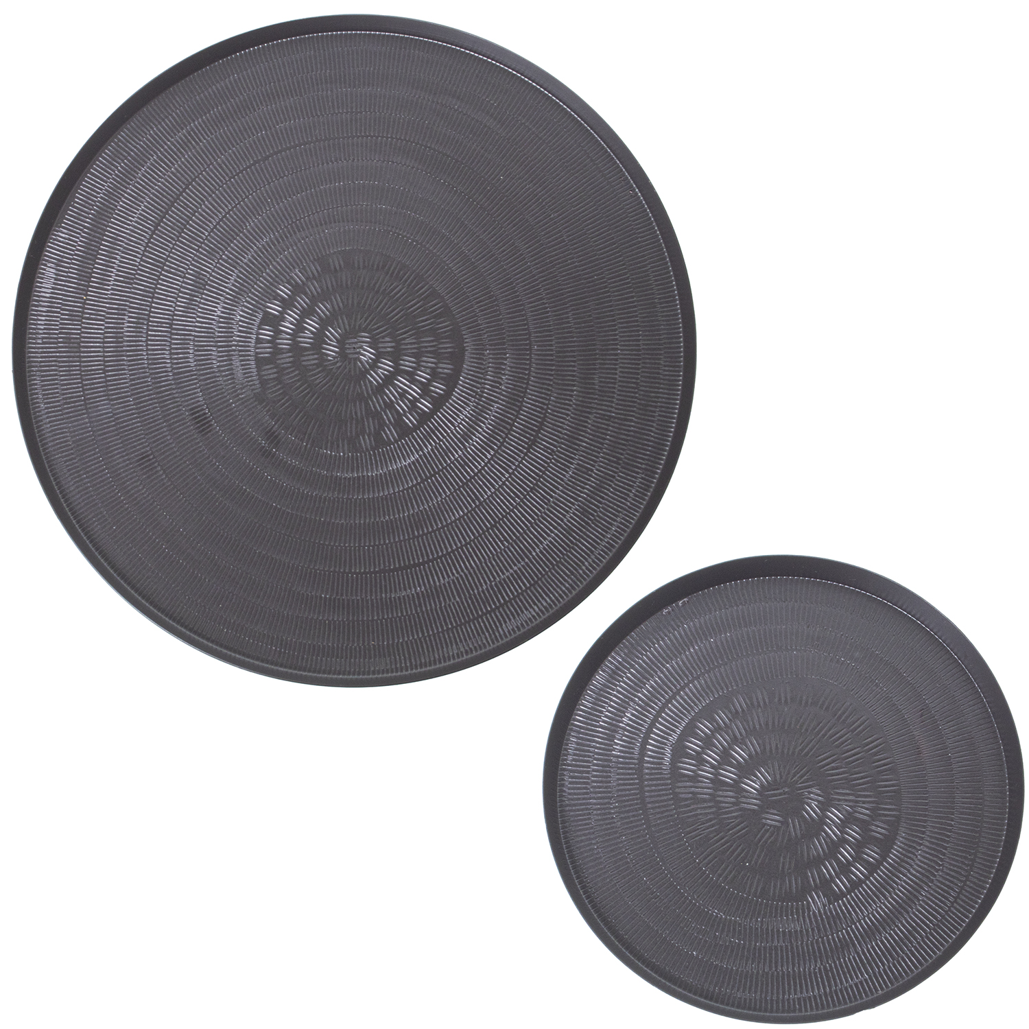 SET 2 BANDEJAS ALUMINIO TALLADO NEGRO