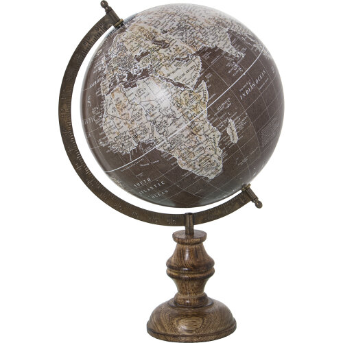 GLOBO TERRÁQUEO ø25CM MARRÓN/BAL/MADERA SOBREMESA