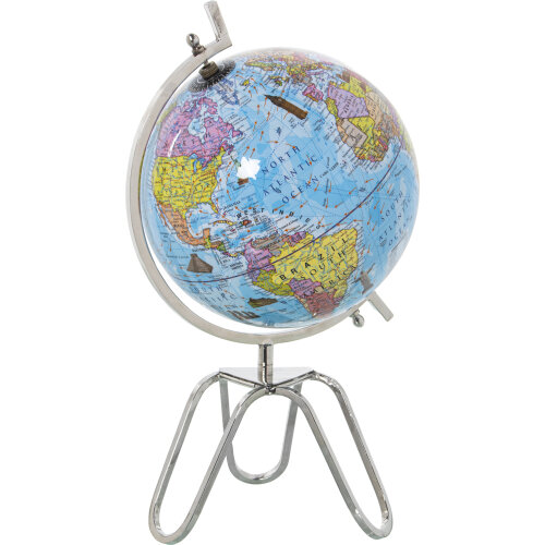 GLOBO TERRÁQUEO ø20CM AZUL METEGRO METAL SOBREMESA