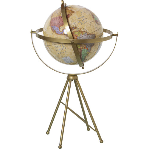 GLOBO TERRÁQUEO ø20CM C/BASE TURO METAL SOBREMESA