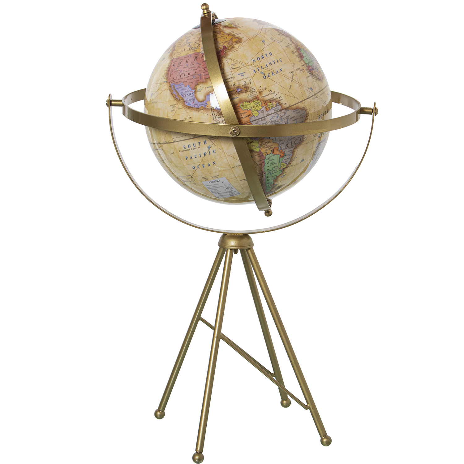 GLOBO TERRÁQUEO ø20CM C/BASE TURO METAL SOBREMESA